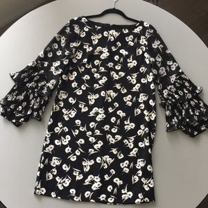 Ann Taylor Black Floral Dress
